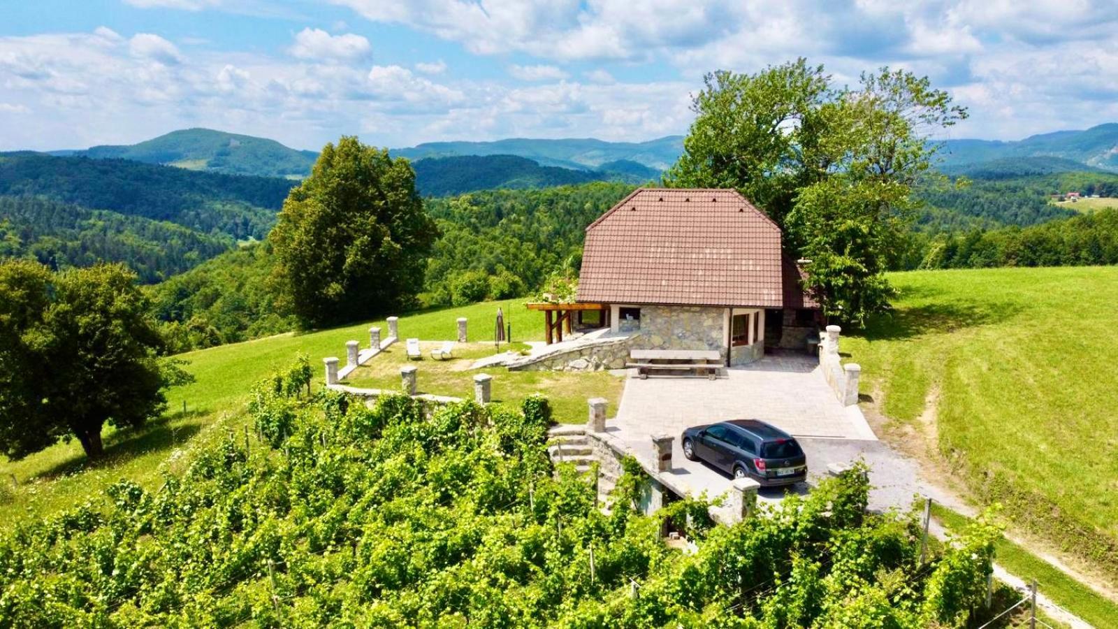 Zerko Holiday Home - Vineyard Chalet With Sauna And Jacuzzi Free Mirna Kültér fotó