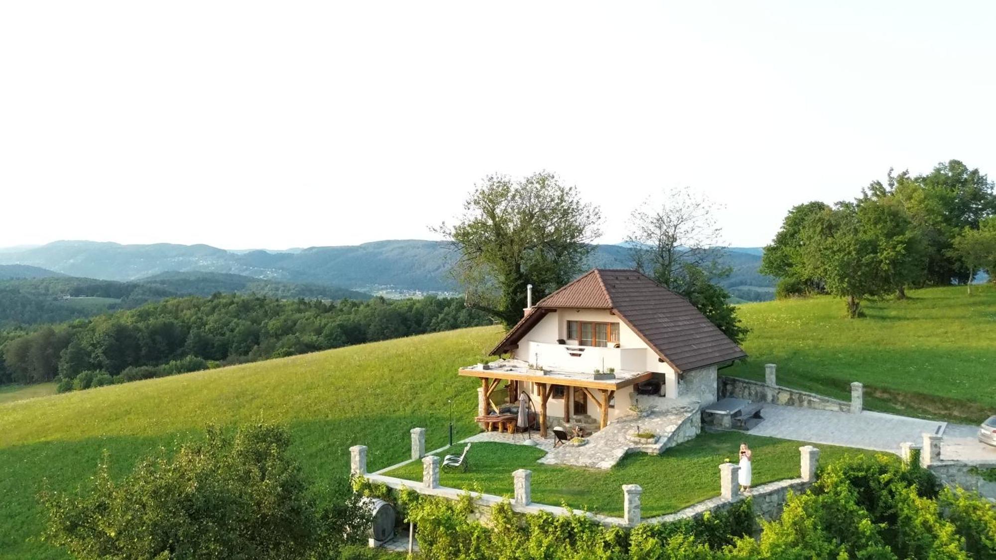 Zerko Holiday Home - Vineyard Chalet With Sauna And Jacuzzi Free Mirna Kültér fotó